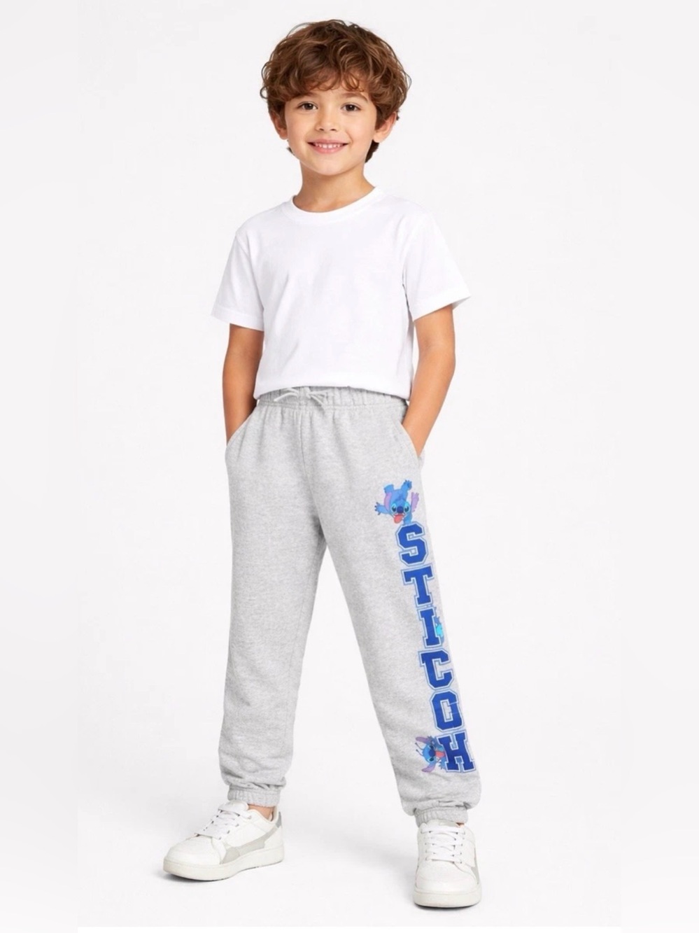 Disney Kids Grey 'Stitch' Graphic Sweatpants